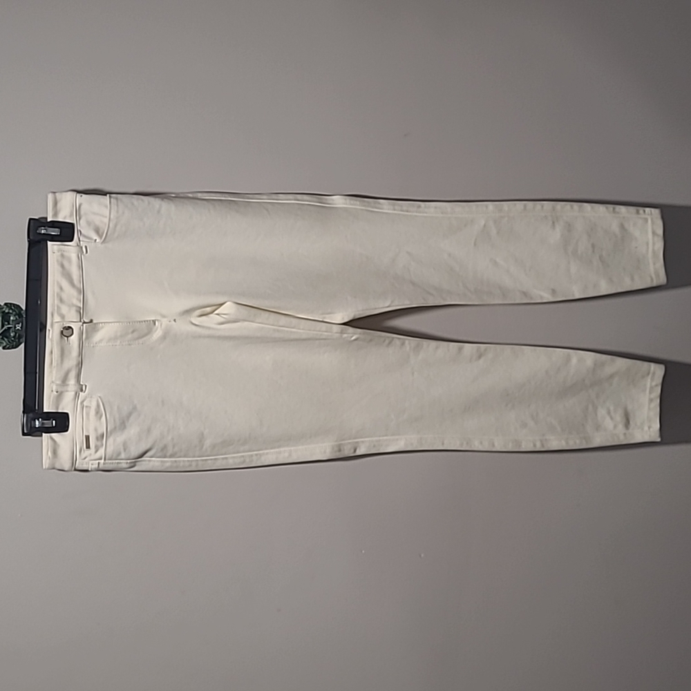 WHBM winter white cream pants sz 4 long White House Black Market tall WP143